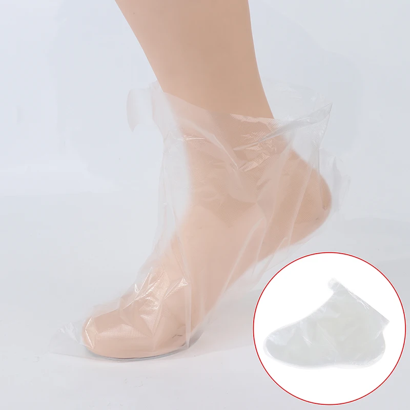 

100Pcs Transparent Shoes Cover Paraffin Disposable Plastic Foot Covers Bath Wax Spa Therapy Bags Liner Booties Foot Care
