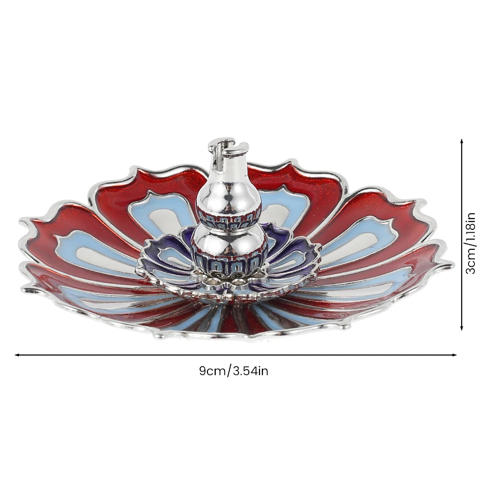 

New 1PC Alloy Incense Burner Stick Holder Plate Buddhism Lotus Censer Bronze Nasturtium Waterfall Aromatherapy Fountain