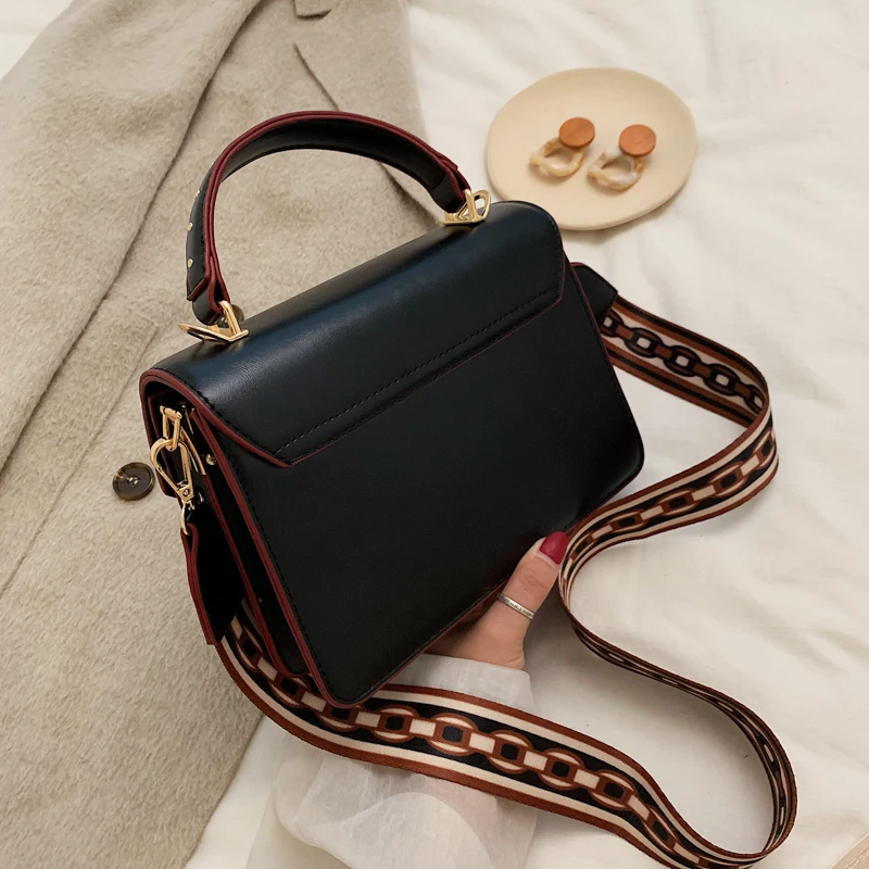 Женская вечерняя сумка через плечо PU2019 новая зимняя с широким плечевым ремнем