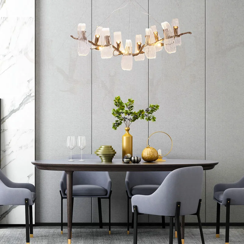 Художественный вентилятор оригинальная потолочная лампа простая гостиная