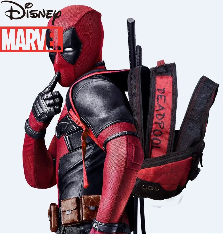 

Рюкзак Marvel Deadpool для студентов, школьная сумка, повседневный модный многофункциональный вместительный дорожный рюкзак