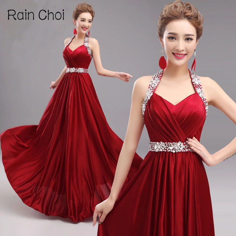 Длинное платье подружки невесты модель 2021 года а-силуэт женские формальные