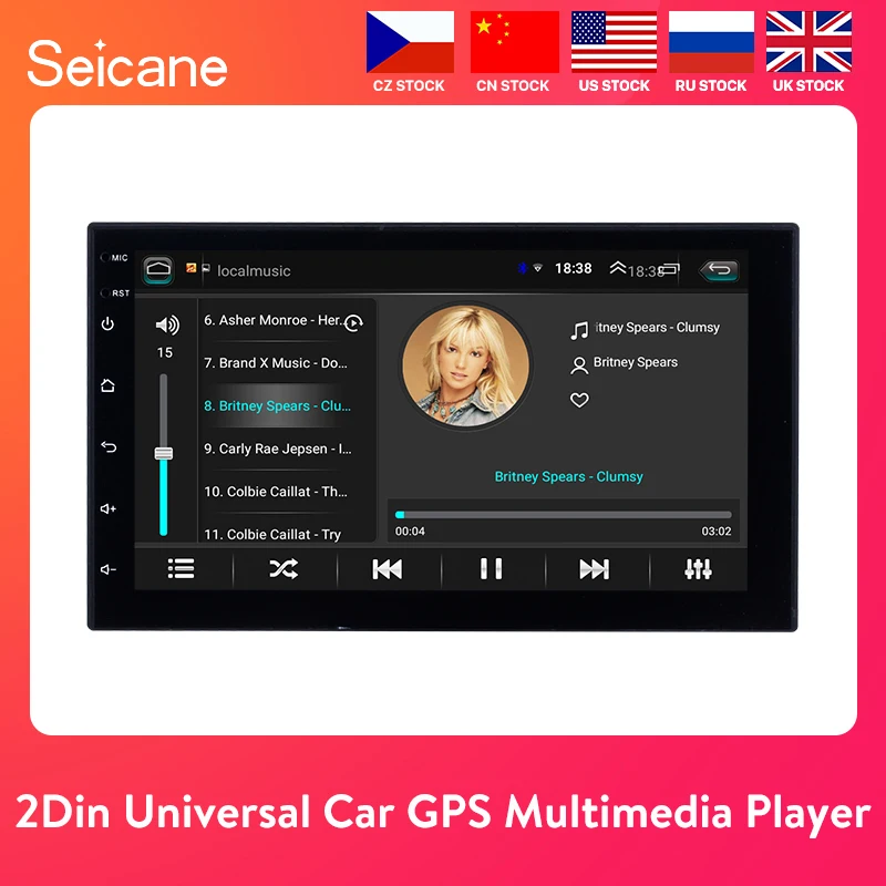 Seicane Универсальный Android 8,1 " 2Din автомобильный Радио сенсорный gps мультимедийный плеер для Nissan TOYOTA Kia RAV4 Honda VW hyundai