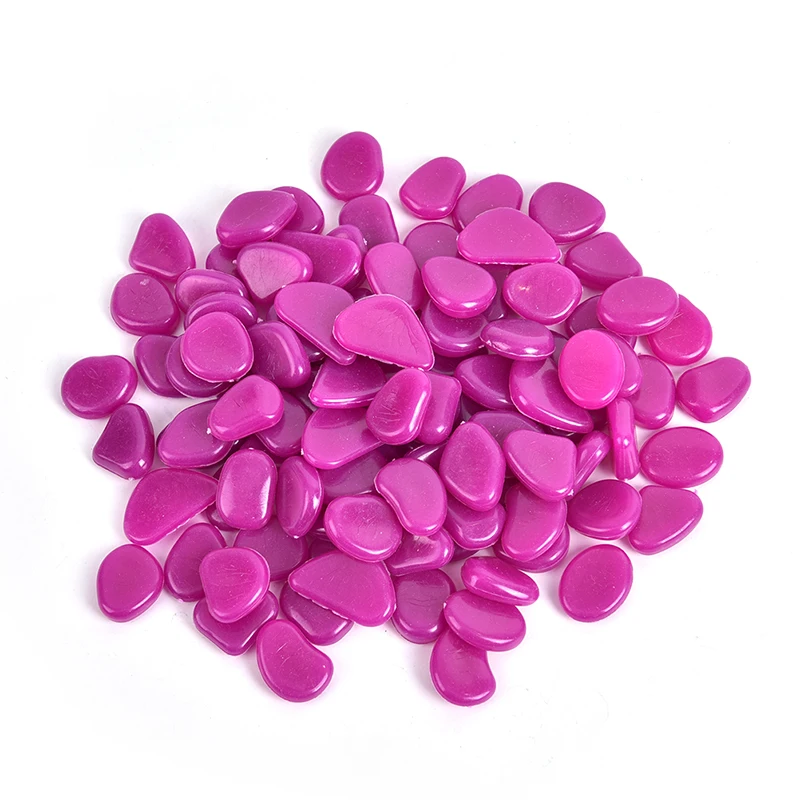 

100Pcs Garden Luminous Glowing Stone Pebble Glow in the Dark Garden Glow Stones Rocks for Walkways Garden Path Patio Lawn Decor