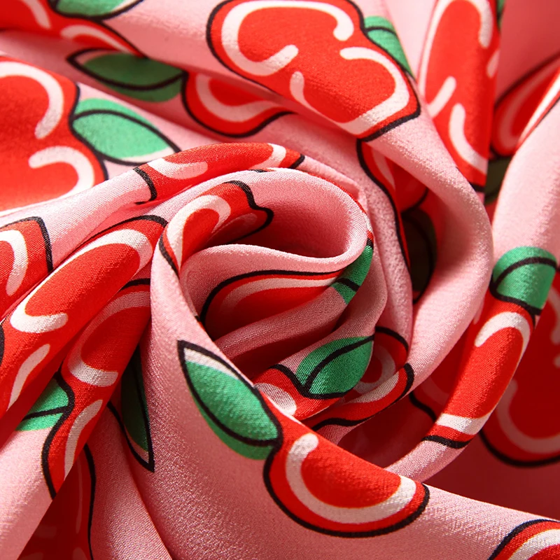 

Prairie Chic 100% Natural Silk Women Summer Dresses Elegant O-neck Short Sleeve Ruffles Office Lady Pure Real Silk Printed Dress