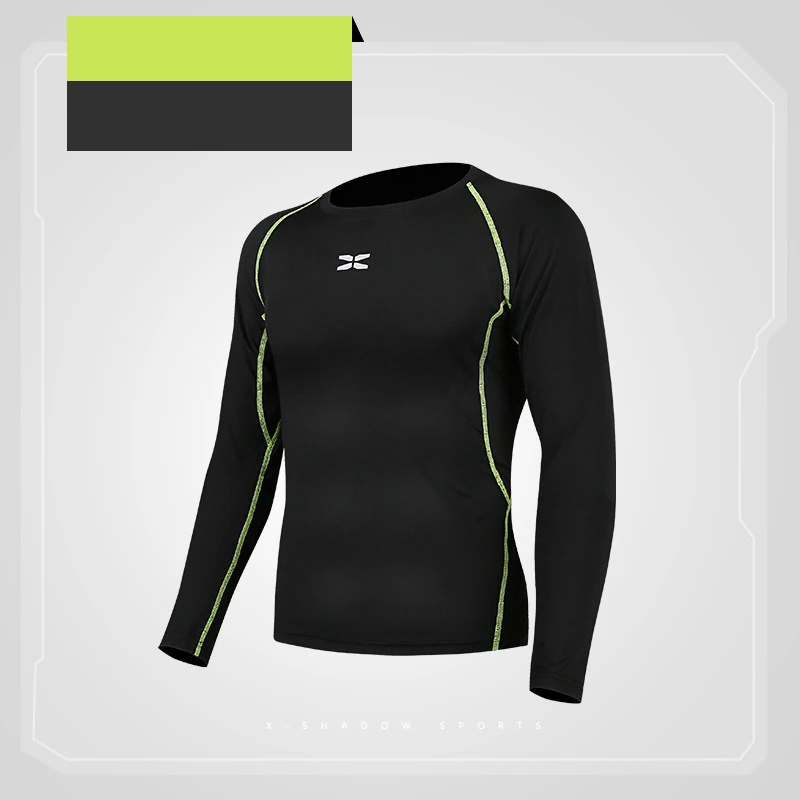 Компрессионная майка с длинным рукавом мужская быстросохнущая футболка для
