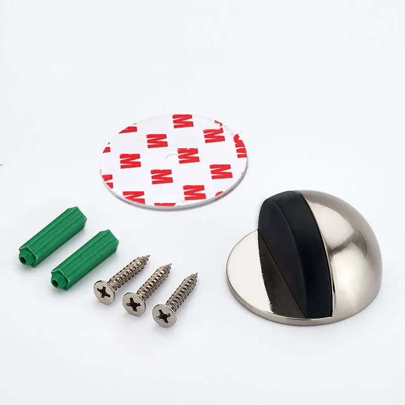 Не пробивая наклейка Скрытая нержавеющая сталь Резиновая Дверь стоппер дверные