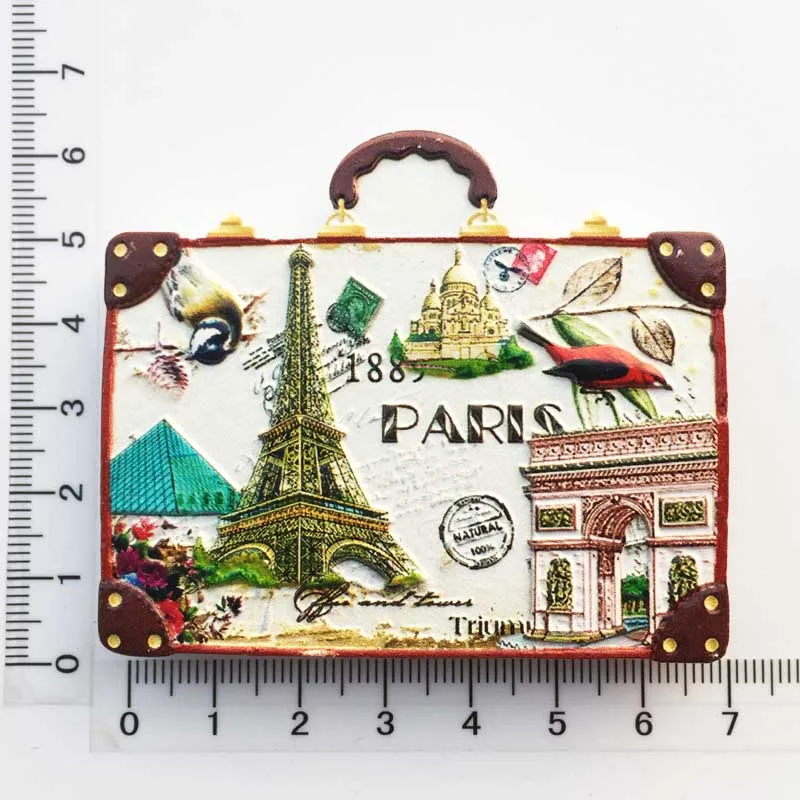 Магнит на холодильник Французский Париж сувенир квадратная сумка