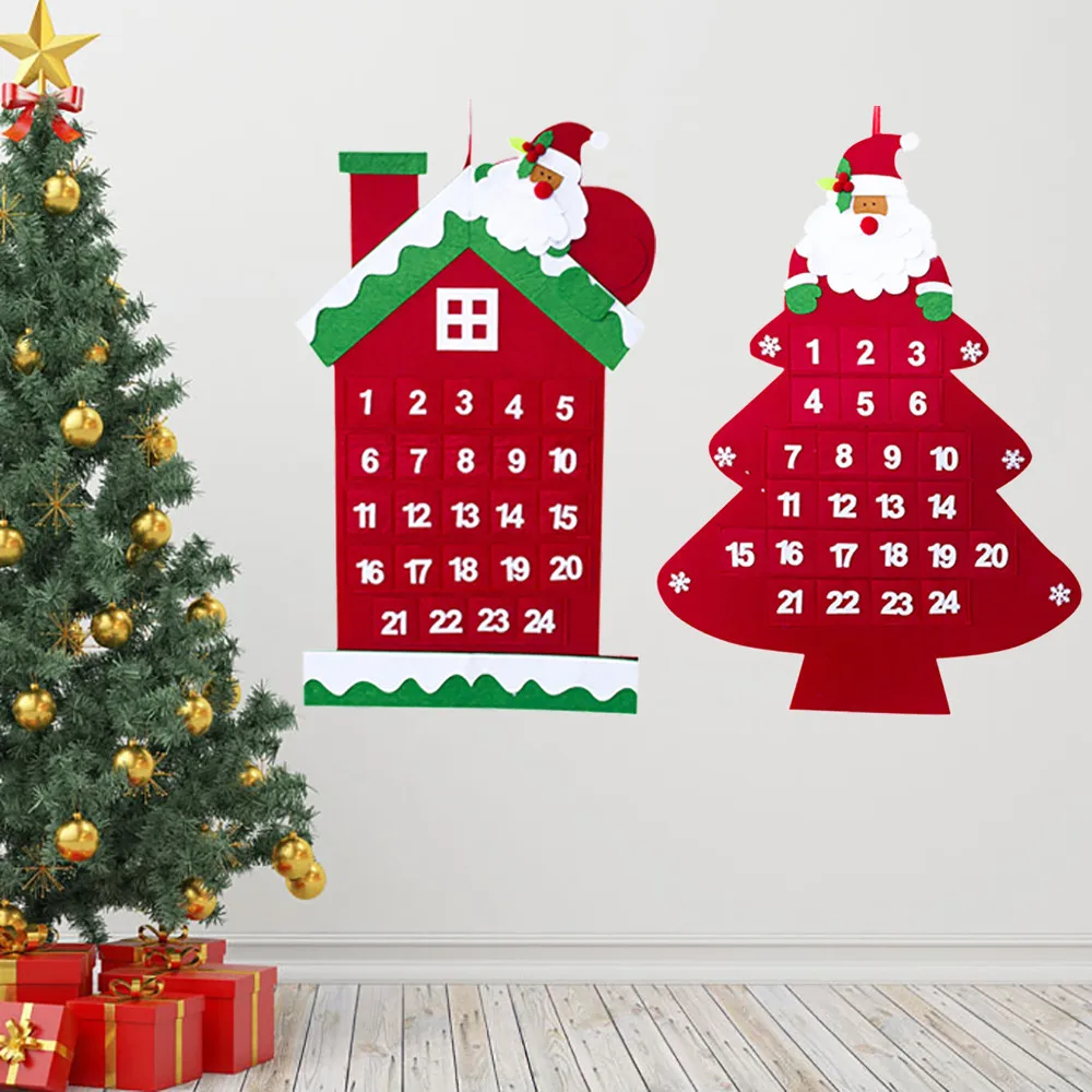 Рождественские украшения календарь с Санта-Клаусом подвеска для вестибюля отеля