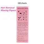 Новинка, профессиональные восковые полоски для удаления волос, 100 шт., без духовки, тканевые бумаги, инструмент для депиляции ног