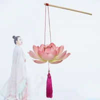 2019 new portable lotus lantern hanfu portable lotus lantern dance antique lantern racket