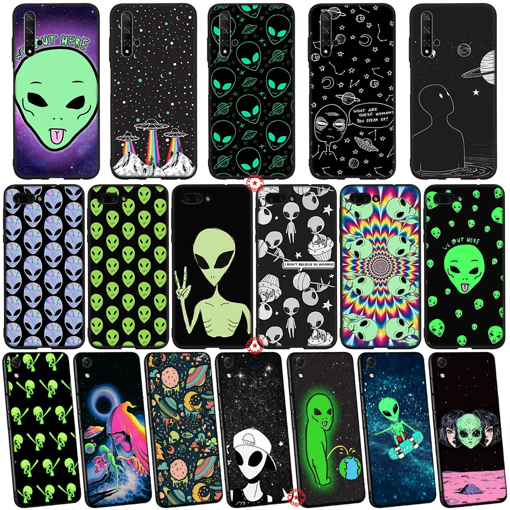 Y6 Alien Believe UFO Мягкий силиконовый чехол для телефона Huawei Honor View 20 30 V30 9X Pro 20S Note 10 9