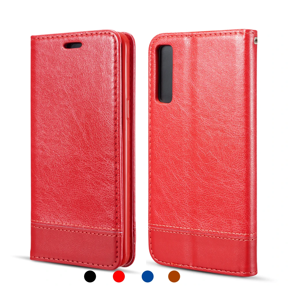 

Classic Leather Phone Case For Samsung A750 / A7 2018 Flip Wallet Card Slot Magnetic Cover Sam A750 Coque Funda Para Capinhas