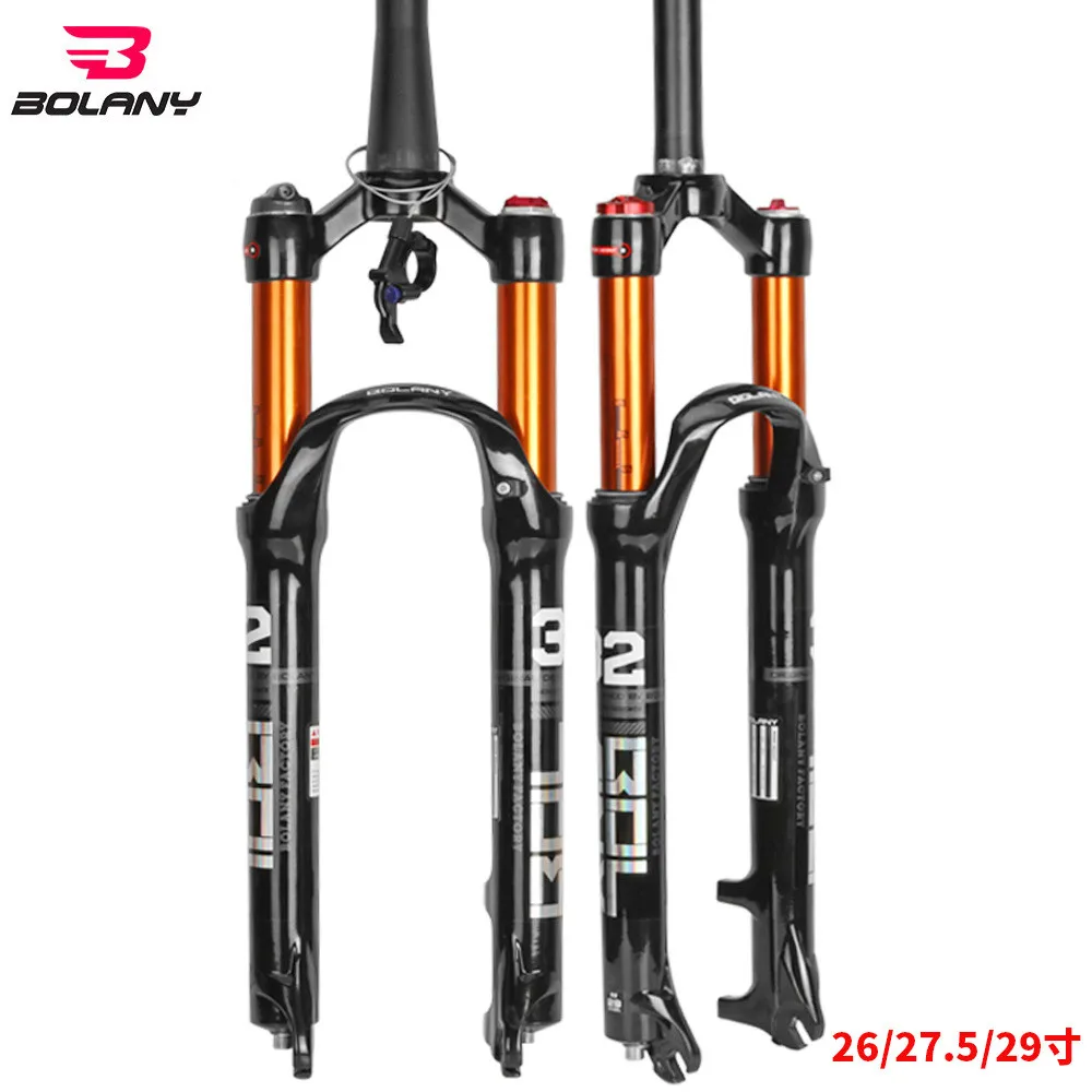 

BOLANY FKA002 Magnesium Alloy MTB Bike Air Fork Suspension 26/27.5/29er Inch Air Fork Suspensio 120MM Stroke Bicycle Accessories