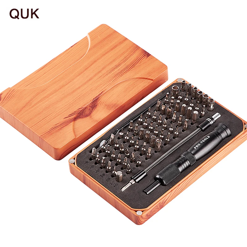 QUK 69 в 1 Набор отверток прецизионный Магнитный драйвер Torx Биты Пинцет Гибкая дрель ремонт открытый набор инструментов ручные инструменты для телефона