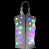 glowing led lighted colorful luminous costume coat flashing vest party club bar celebrations toy gift women men kids festival