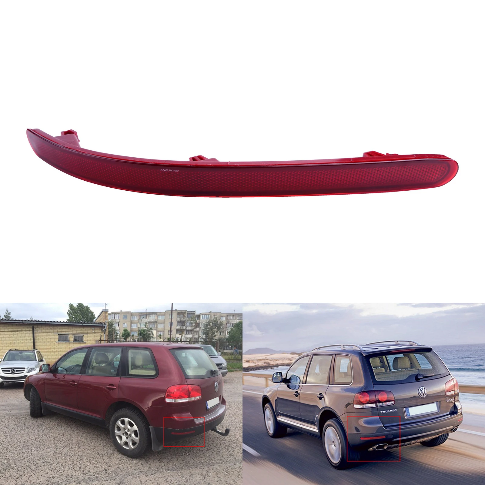 

For VW Touareg 7L 02-10 Red Lens Rear Bumper Reflector Left Hand N/S 7L6945105A