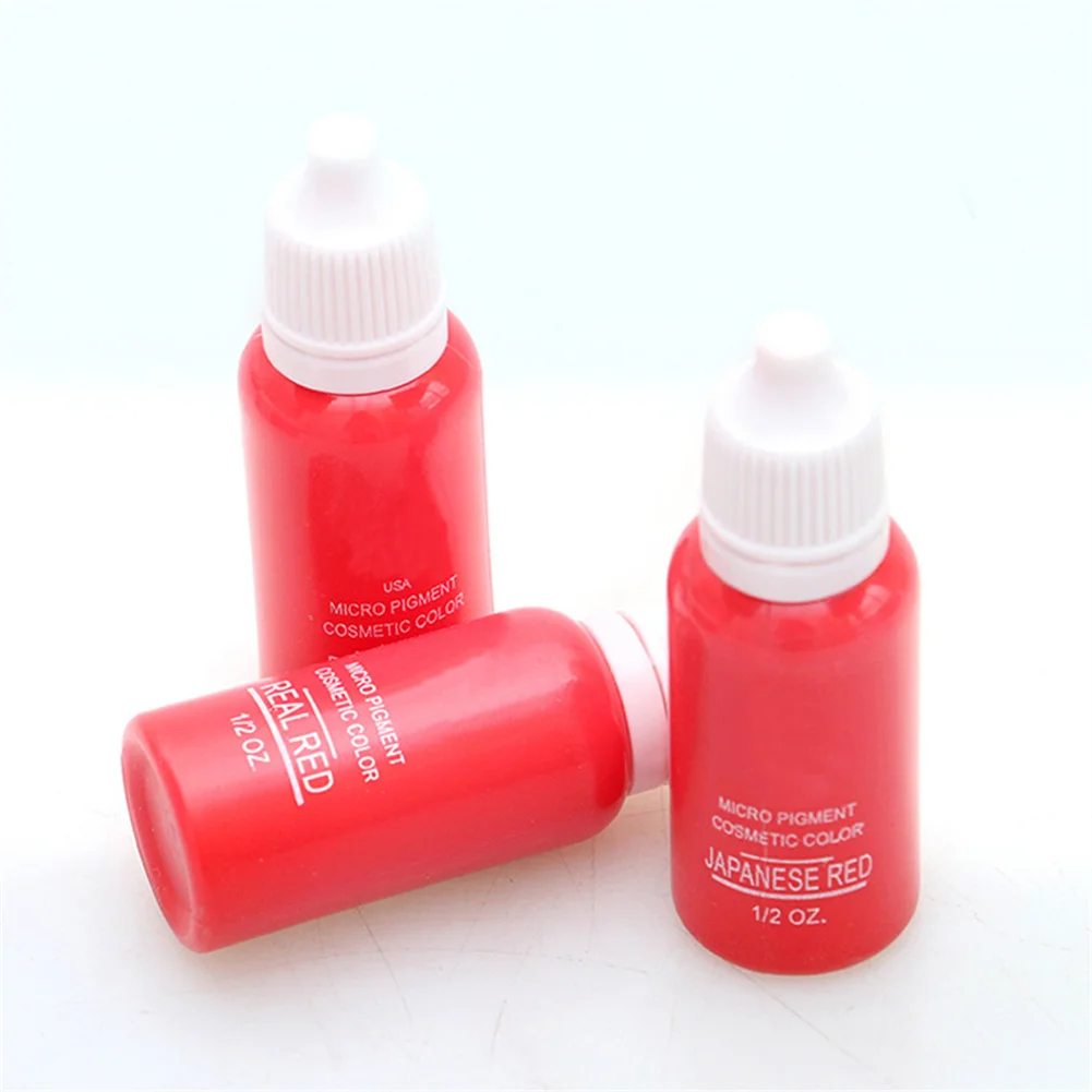 

15ml Tattoo Practice Ink Set Permanent Makeup Eyebrow Lips Eye Line Tattoo Color Microblading Pigment For Body Beauty Tattoo Art