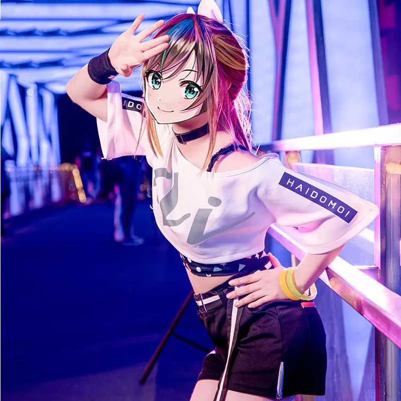 Костюм для косплея Kizuna AI 1 й костюм концерта в прямом эфире комплект канала Ай Чан