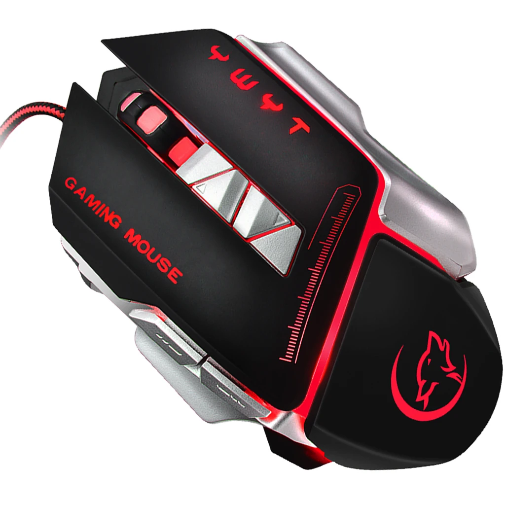 Эргономичная Проводная игровая мышь 8 кнопок 3200 точек/дюйм LED USB компьютерная