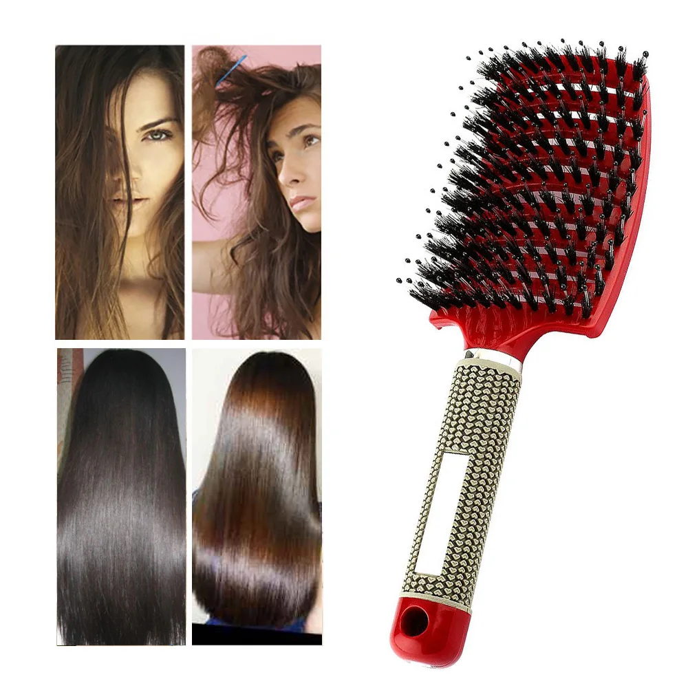 Женская щетка для волос расческа Массажная инструменты парикмахерских вьющиеся