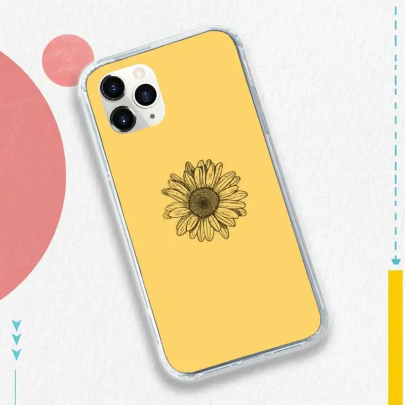 

Beautiful yellow sunflower Phone Cases for iPhone 11 12 pro XS MAX 8 7 6 6S Plus X 5S SE 2020 XR