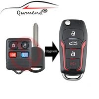 qwmend cwtwb1u331 upgraded smart car key for ford explorer focus edge escape ranger mustang flex for mercury 315mhz 4d63 chip