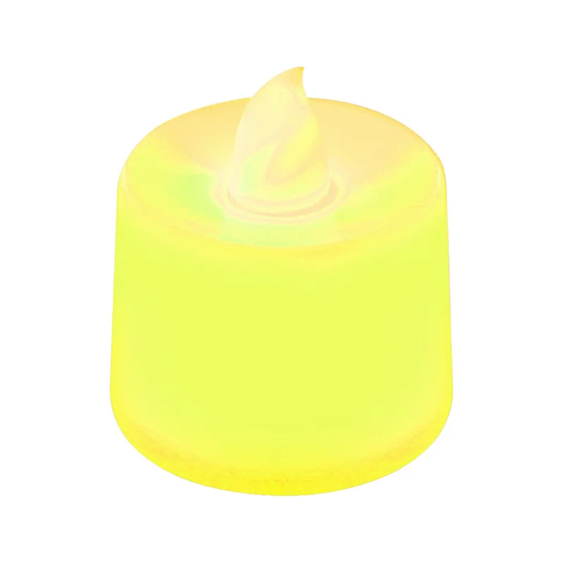 Светодиодная многоцветная Свеча на батарейках имитация цветного пламени