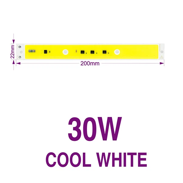Cold White 30W Светодиодный COB чип полный спектр холодный теплый белый светодиодный COB бисер 30 Вт 50 Вт 80 Вт AC220V Smart IC Fitolamp для DIY наружного прожектора роста - Испускаемый цвет: Cold White 30W