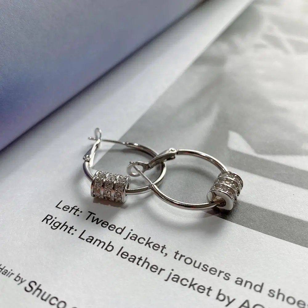 Женские серьги гвоздики из серебра 925 пробы|Серьги-кольца| |