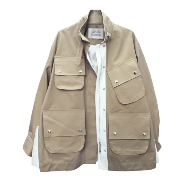 Хаки IRINAL06 FW коллекция негабаритных лоскутное стиль сафари женский плащ - Цвет: Хаки