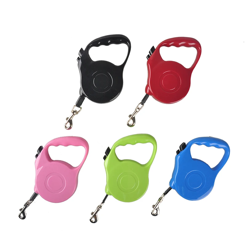 Новый Выдвижной Поводок для питомцев 3 м 5 поводок с одной рукой обучения щенков
