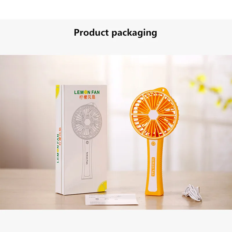 

Creative USB Rechargeable Lemon Hand-held Fan&Mobile power Portable Mini Student Fan 5V 5W Use For Home Office Travel