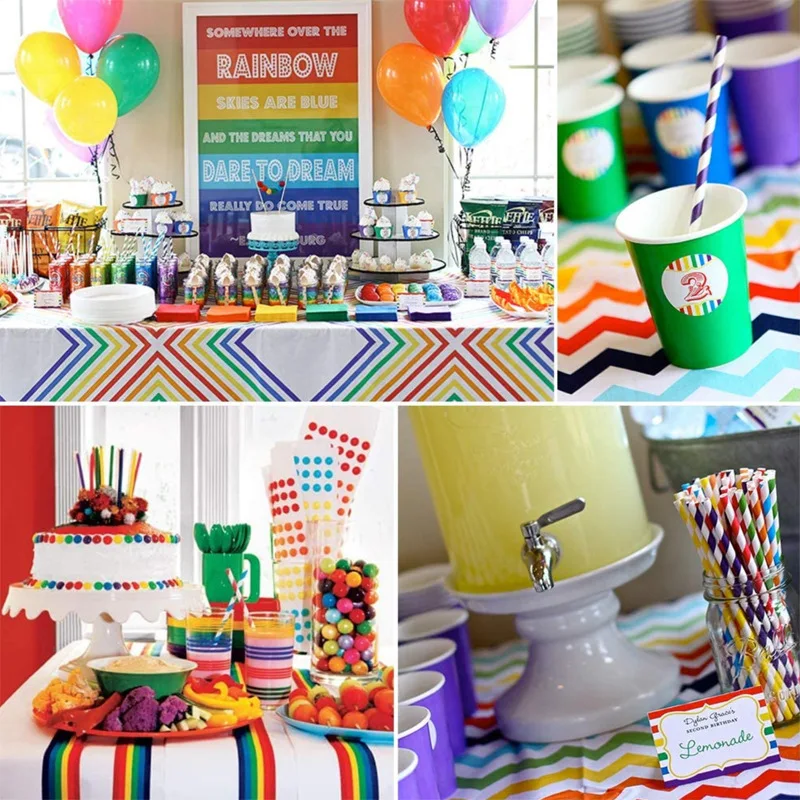 25 шт. одноразовые Бумага соломинки креативный смешанный питьевой соломы День