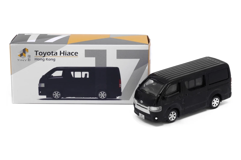Крошечный 1:64 Toyota Hiace черный/Китайская полиция LHD литая модель автомобиля | Игрушки