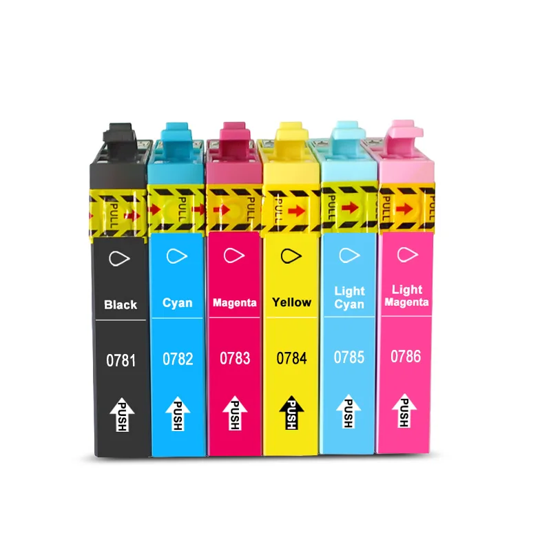 12 шт. совместимый Бинк картридж T0781 T0782 T0783 T0784 T0785 T0786 для EPSON Stylus Photo R260 R280 R380 RX580 595 680