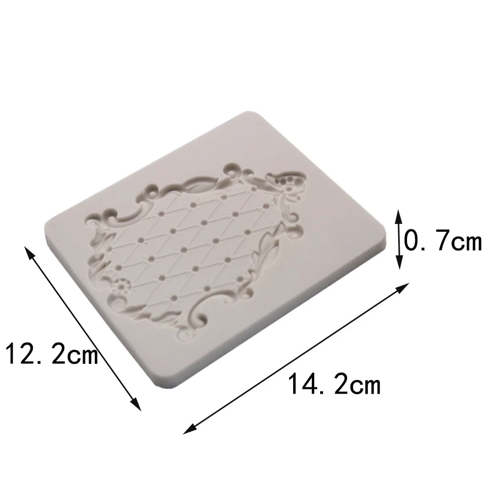 

Large Lace Frame With Dots Fondant Silicone Mold for DIY Pastry Cupcake Dessert Lace Cake Decoration Kitchen Accessories Baking