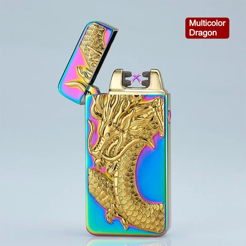 Роскошные USB-зажигалки брендовая ветрозащитная беспламенная электронная