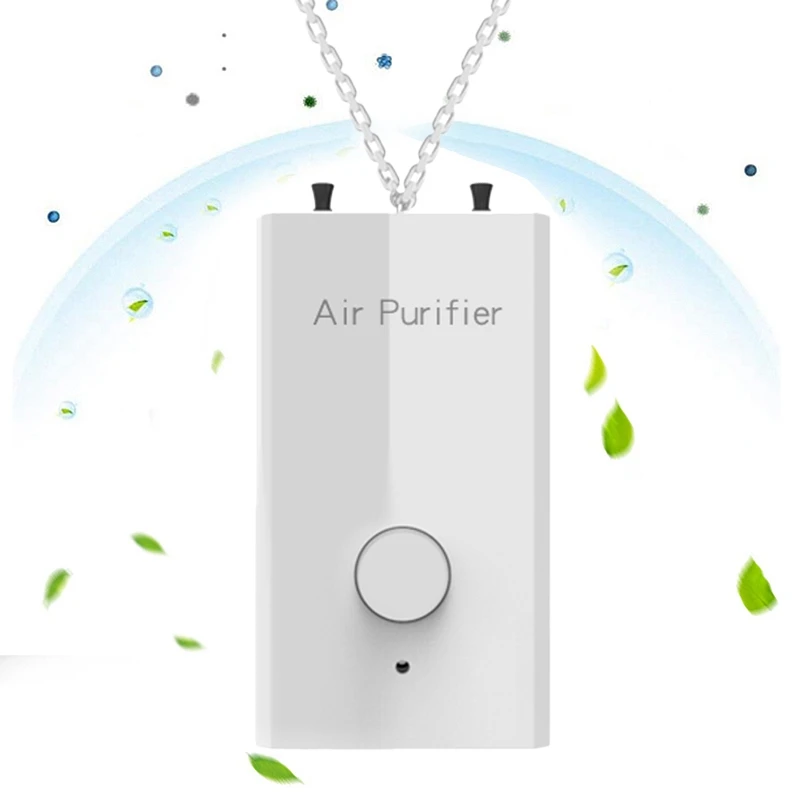 

2 Pcs Hanging Neck Air Purifier Personal Wearable Mini Portable Negative Ion Necklace Air Purifier