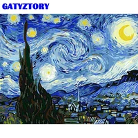 gatyztory frame painting by numbers unique gift for adults handpainted diy framed on canvas home decor artcraft color photos