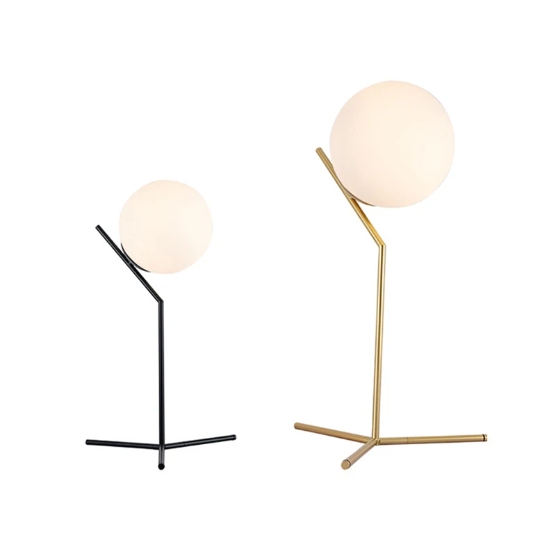 

Nordic Simple Bedroom Modern Glass Table Lamps Bedside Reading Desk Lights Home Decoration Table Lights E27 Lampholder Lighting