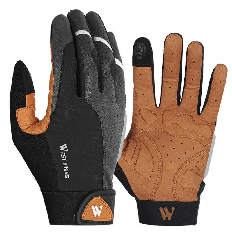 

Cycling Bicycle Full Finger Gloves Shock Absorption Non-slip Motorcycle Bike Gloves Long Finger Outdoor Hiking Accessories