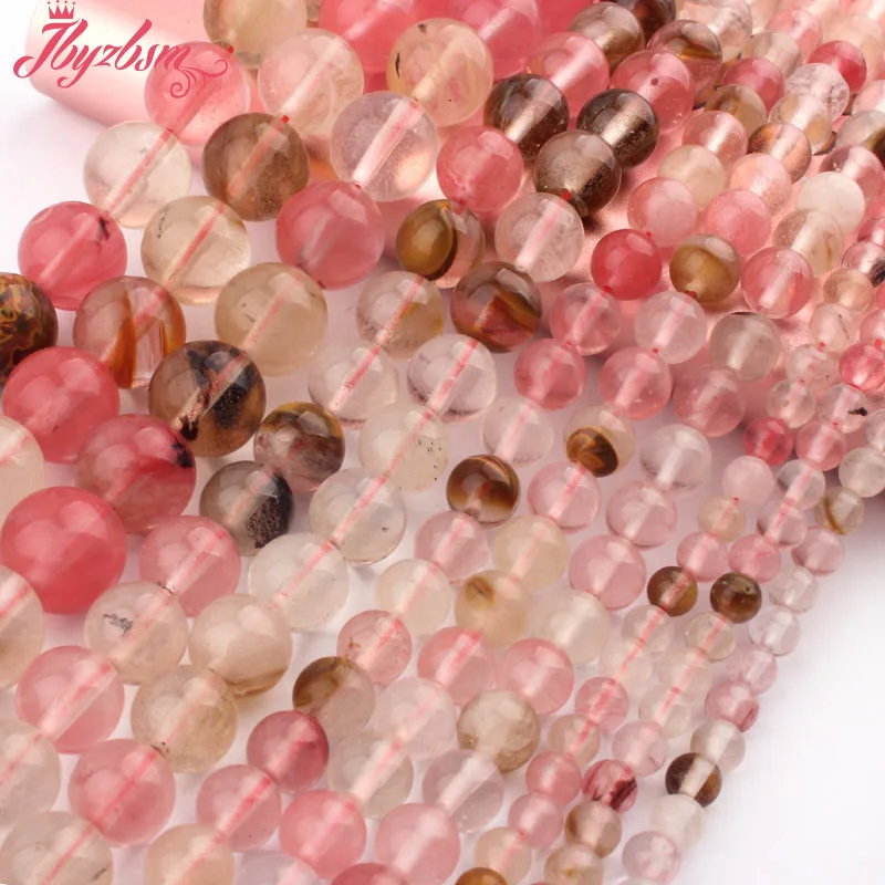 Круглый арбузный стеклянный разноцветный драгоценный камень 4 6 8 10 12 мм для