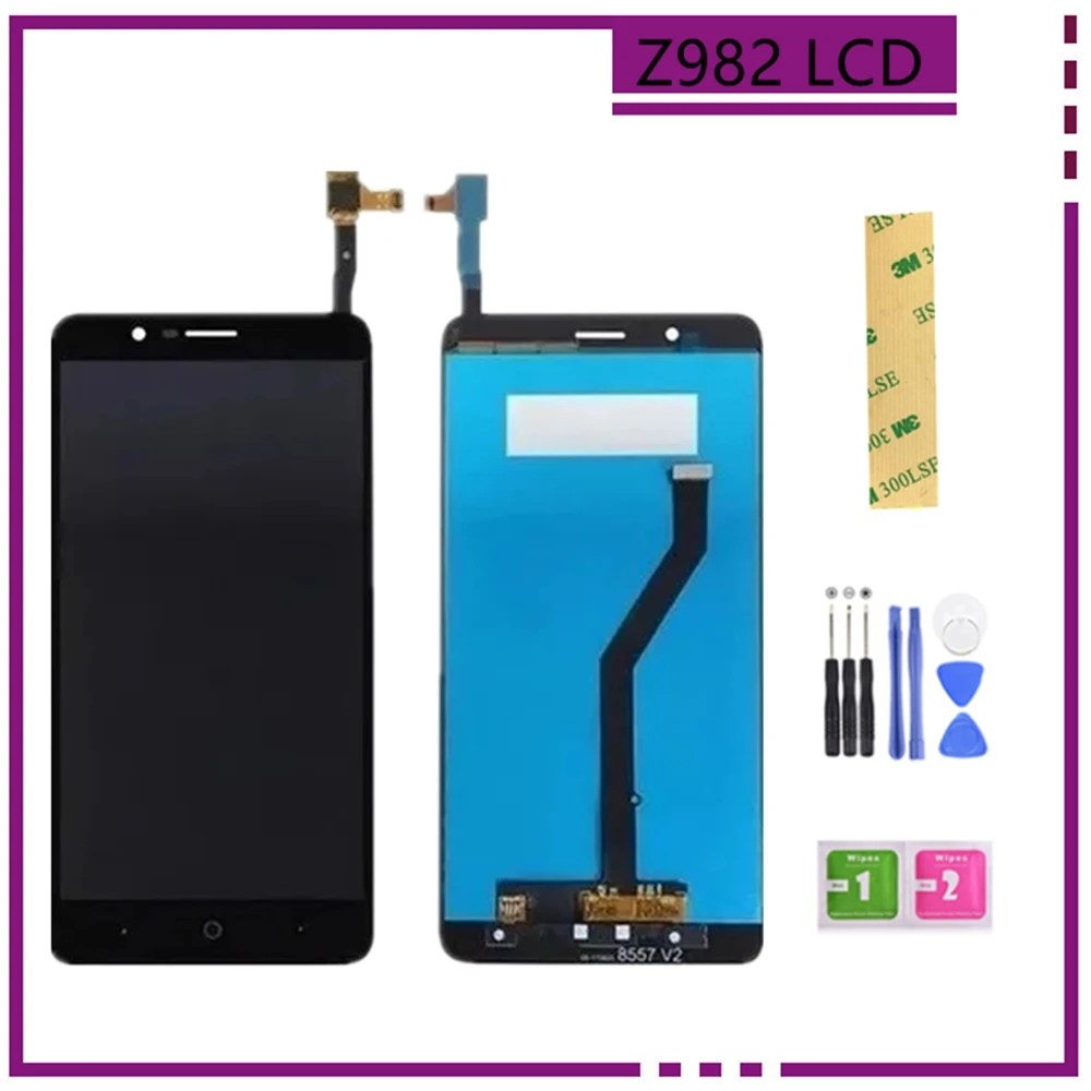 Z982 дисплей для ZTE Blade Z Max ЖК + сенсорный экран 100% протестированный дигитайзер в
