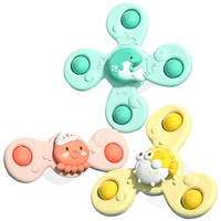 3pcs baby bath toy hand spinner toys with aquatic creatures suction cup toys safe interesting baby bath toys spin toy for kids