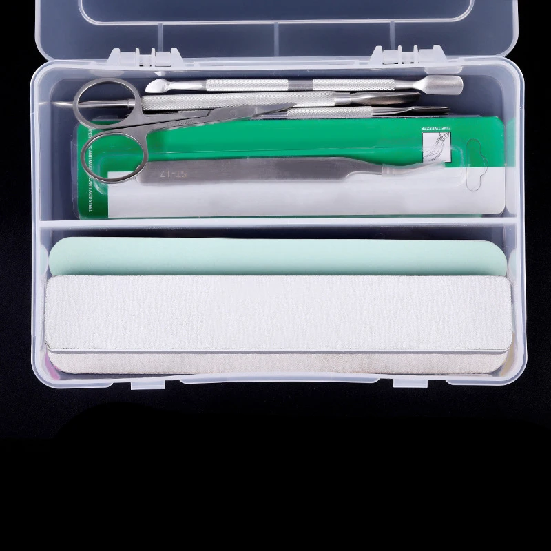 Прозрачная Нейл-арт чехол для хранения органайзер пустой контейнер коробка