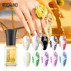 Штамповочный лак для ногтей ROSALIND, черный, белый цвет, искусство, печать, лак, самодельный дизайн, пластины для стемпинга ногтей, Лаки