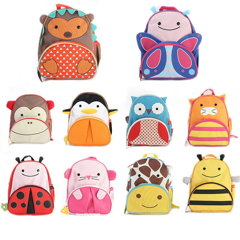 Children Backpack Animals Design Girl Boys Backpack Toddler Kids School Bag Kindergarten Cartoon Rabbit Butterfly lion print Bag