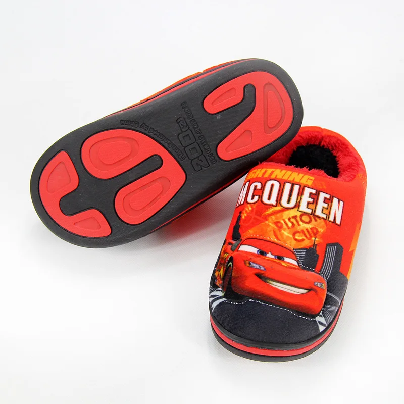 Детские хлопковые тапочки Disney новинка 2019 зимняя Нескользящая домашняя обувь для