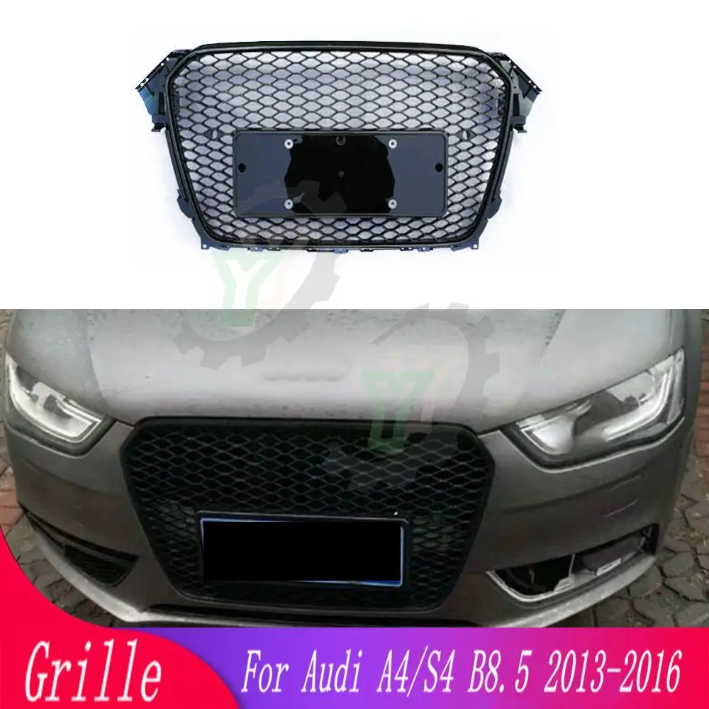 

For Audi A4/S4 B8.5 2013 2014 2015 2016 auto parts front bumper sports hexagonal mesh honeycomb front grille racing grill